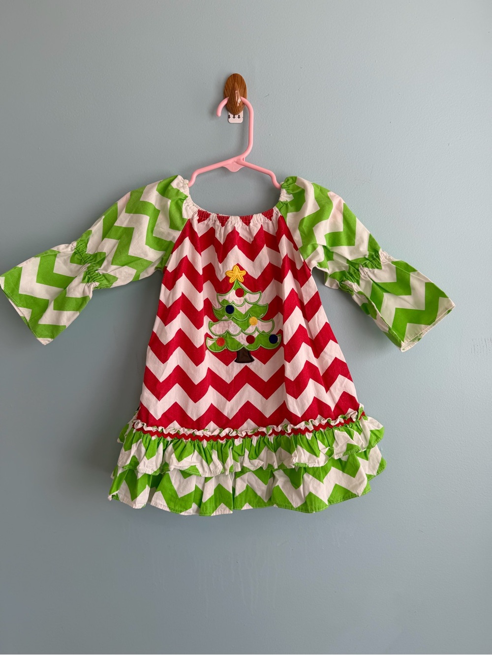 Babeeni 6M Christmas Chevron Tree Dress 🎄